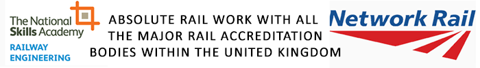 Absolute Rail works with all the major UK Rail Accredition Bodies